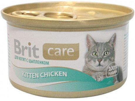 Консервы Brit Care Kitten Chicken с цыпленком для котят (80 г, )