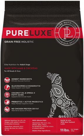 Сухой корм PureLuxe Элитное Питание для нормализации веса собак (10,89 кг, Индейка, лосось и чечевица)