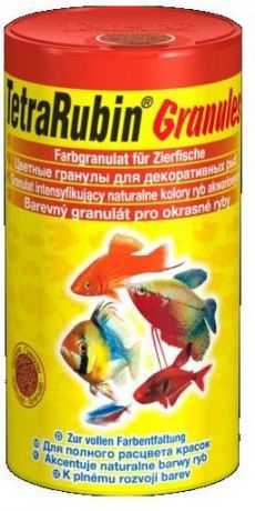 Корм Tetra Rubin Granules в гранулах для улучшения и поддержания окраса всех видов рыб (15 г (пакетик))