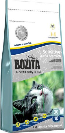 Сухой корм Bozita Feline Sensitive Diet&Stomach для кошек с чувствительным пищеварением (10 кг, )