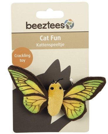 Игрушка Beeztees Бабочка плюшевая для кошек (11см, голубой)