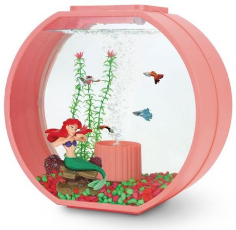 Аквариум Triol Disney Ariel стеклянный, 20 л (20 литров, Розовый)