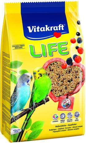 Корм Vitakraft Life Power Nature для волнистых попугаев 800 г (800 г, )