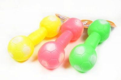 Игрушка Зооник Гантель футбольная для собак (20,5 см, В заказе будет случайный цвет)