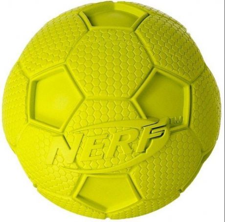 Игрушка Nerf Мяч футбольный пищащий для собак (10 см, Красный желтый)