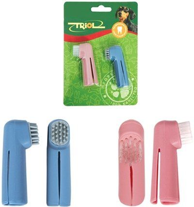 Набор Triol зубных щеток-напальчников для животных (2 шт х 60 мм)