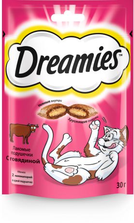 Лакомство Dreamies для кошек с говядиной 30 г