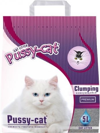 Наполнитель Pussy-Cat Premium Clumping комкующийся для кошек (5 л х 4 кг)