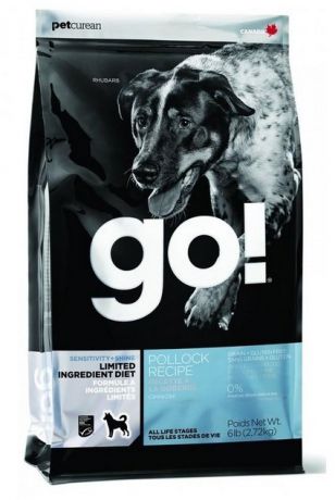 Сухой корм GO! Natural Holistic LID Pollock Dog Recipe беззерновой для щенков и собак с чувствительным пищеварением (11,3 кг, Треска)