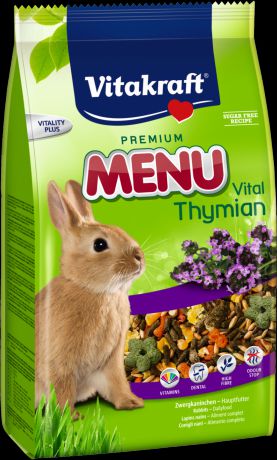 Корм Vitakraft Premium Menu Vital Thymian с тимьяном для кроликов 1 кг (1 кг, )