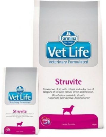 Сухой корм Farmina Vet Life Dog Struvite при мочекаменной болезни у собак (12 кг, Курица и рис)