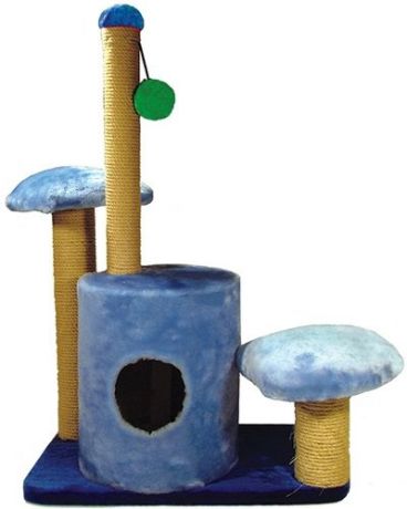Домик-когтеточка Дарэлл круглый с игровой площадкой для кошек (43 х 65 84 см, )