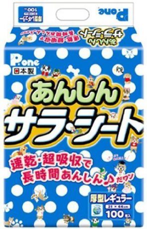 Пелёнки Premium Pet Japan P.one ультравпитывающие 5-ти слойные для собак (33 x 44 см, 100 шт)