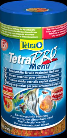 Корм-меню Tetra TetraPro Menu - 4 вида разных чипсов в одной банке (250 мл)