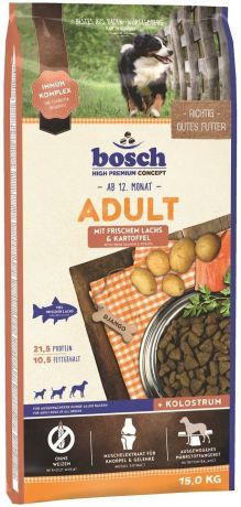 Сухой корм Bosch Adult Salmon&Potato с лососем и картофелем для взрослых собак (1 кг, Лосось и картофель)