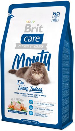 Сухой корм Brit Care Cat Monty Indoor для кошек, живущих в квартире (400 г, )
