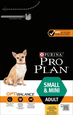 Сухой корм Pro Plan Small&Mini Adult Optibalance для взрослых собак мелких и карликовых пород (2.5 кг + 500 г Курица)