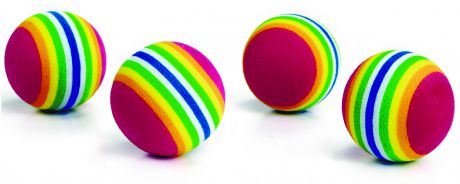 Игрушка Beeztees Мяч полосатый мягкий для кошек (4см, в ассортименте)