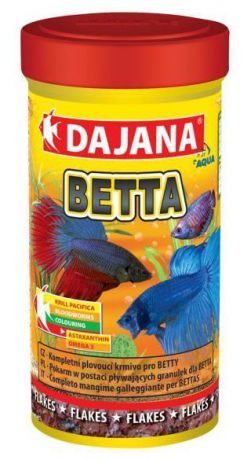 Корм Dajana Betta хлопья для петушков и других видов лабиринтовых рыб (100 мл, 25 г)