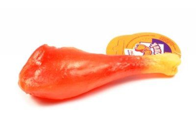 Игрушка Зооник Куриная ножка для собак (17 см, В заказе будет случайный цвет)
