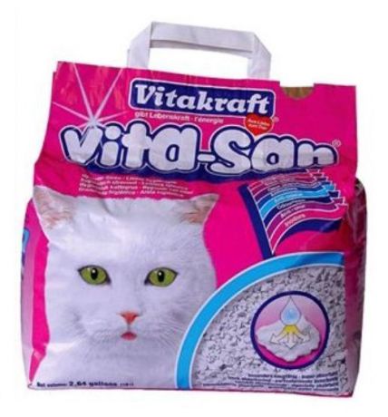 Наполнитель Vitakraft Vita-San впитывающий для кошачьего туалета (10 л, Белый)