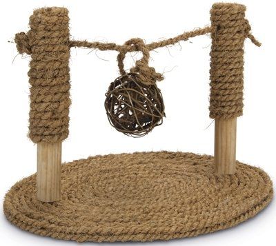 Игрушка Beeztees Турник из кокосовой веревки с мячиком для грызунов (19x24x16,5 см, )