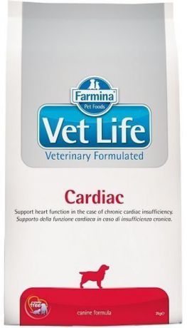 Сухой корм Farmina Vet Life Dog Cardiac при хронической сердечной недостаточности у собак (10 кг, Курица и овес)