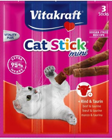 Колбаски Vitakraft Cat-Stick Mini для кошек 3 шт (3 шт, Индейка и ягнёнок)