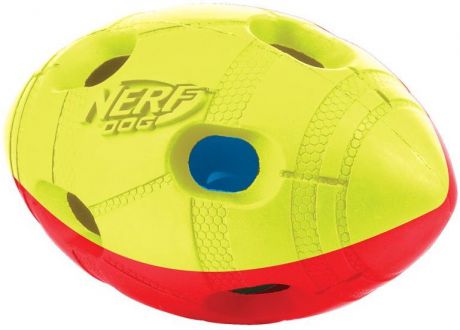 Игрушка Nerf Мяч гандбольный двухцветный светящийся для собак (10 см, )