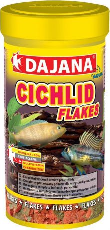 Корм Dajana Cichlid Flakes хлопья для рыб (250 мл, 50 г)