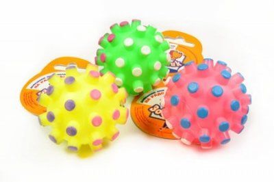 Игрушка Зооник Мяч-мина для собак (10 см, В заказе будет случайный цвет)