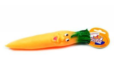 Игрушка Зооник Морковь для собак (21 см, В заказе будет случайный цвет)