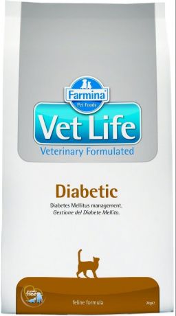 Сухой корм Farmina Vet Life Cat Diabetic для кошек, страдающих сахарным диабетом (10 кг, )