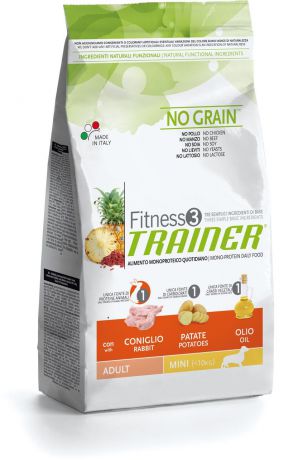 TRAINER (0.8 кг) Fitness3 No Gluten Adult Mini Duck and rice dry