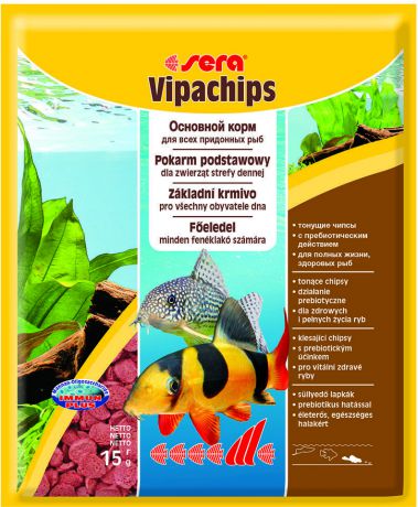 Корм Sera Vipachips для донных рыб в чипсах (250 мл)