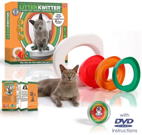 Система приучения кошки к туалету Litter Kwitter (40 х 40 х 7 см, )
