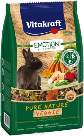 Корм Vitakraft Emotion Pure Nature Veggie для кроликов (600 г, )