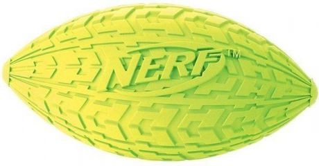 Игрушка Nerf Мяч для регби резиновый пищащий для собак (10 см, )