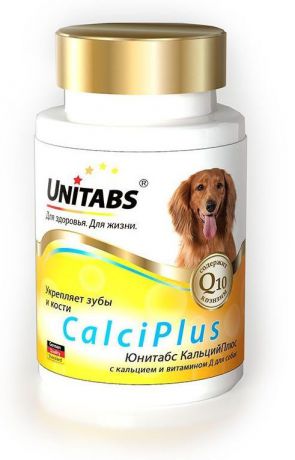 Витамины Unitabs CalciPlus с Q10, кальцием и витамином Д для собак 100 таблеток (100 таблеток)