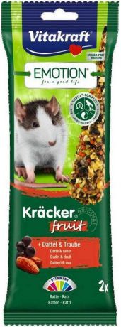 Крекеры Vitakraft Emotion Kracker Fruit для крыс (2 шт, Финики и виноград)