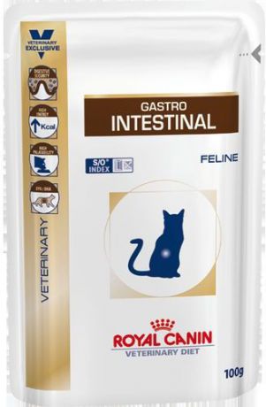Паучи Royal Canin Gastro Intestinal для кошек при нарушениях пищеварения (100 г, )