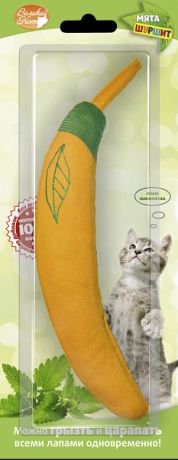 Игрушка Великий Кот Банан с шуршащим элементом для кошек (18 см)