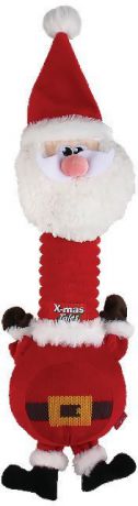 Игрушка Gigwi Кристмас Санта с пищалкой для собак (45 см, Красный)