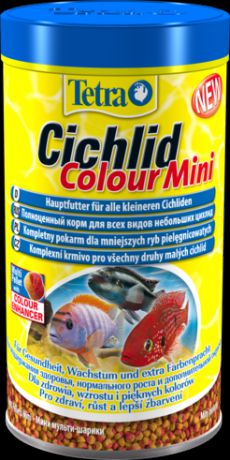 Корм Tetra Cichlid Colour Mini для усиления и поддержания окраски цихлид (10 л (ведро))