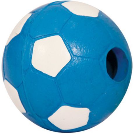 Игрушка Triol Мяч футбольный с колокольчиком из цельнолитой резины для собак (Ø 65 мм, Мяч футбольный с колокольчиком)