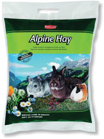 Сено Padovan Alpine Hay Альпийские травы для грызунов и кроликов 700 г