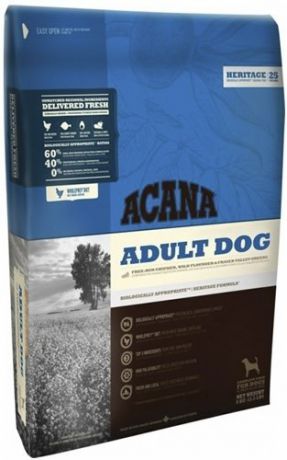 Сухой корм Acana Heritage Adult для взрослых собак (11,4 кг, Курица, овощи, фрукты)