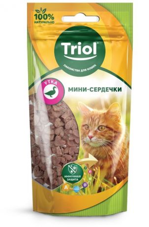 Лакомство Triol Мини-сердечки для кошек (40 г, Кролик)