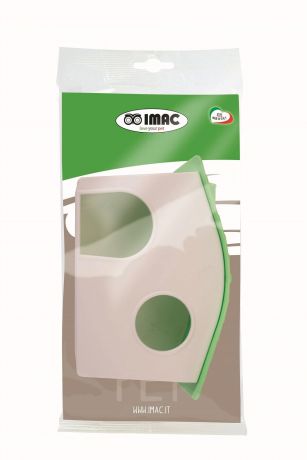 Домик IMAC Casetta Criceti для грызунов (16 х 10 х 11 см, белый, зеленый)