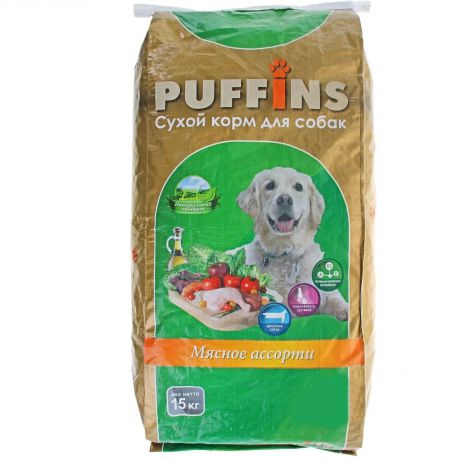 Сухой корм Puffins для собак (15 кг, Жаркое из говядины)